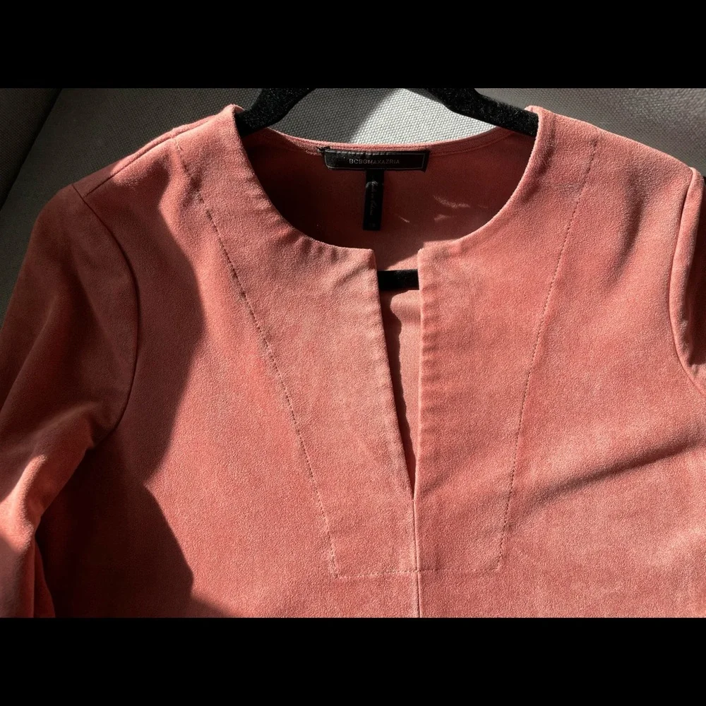BCBGMAXAZRIA Faux Suede Mini Dress - Picture 2 of 8